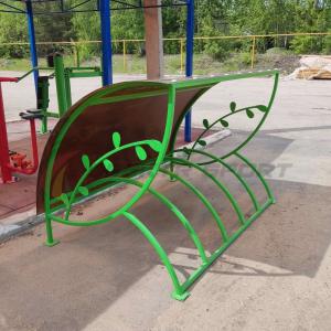 Купить Велопарковка крытая, с веточкой, цв. зеленый в Новохопёрске 